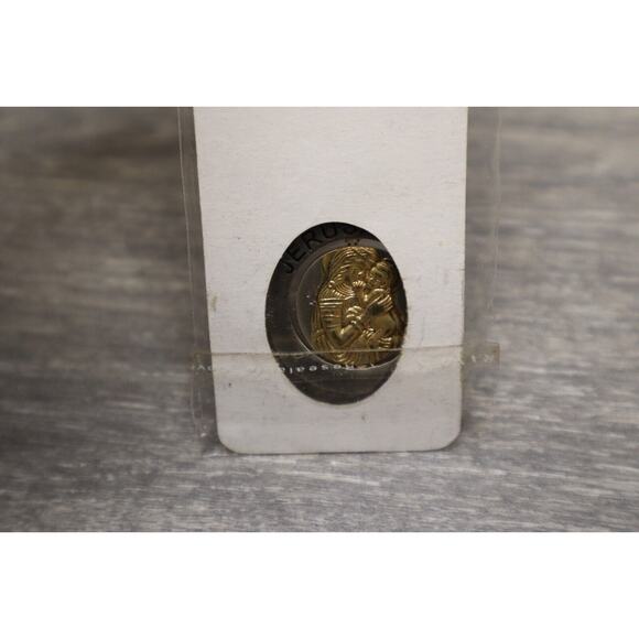 Jerusalem Jesus Mary Metal Keychain Silver Gold Locking Carabiner Screw Ring - Picture 5 of 10